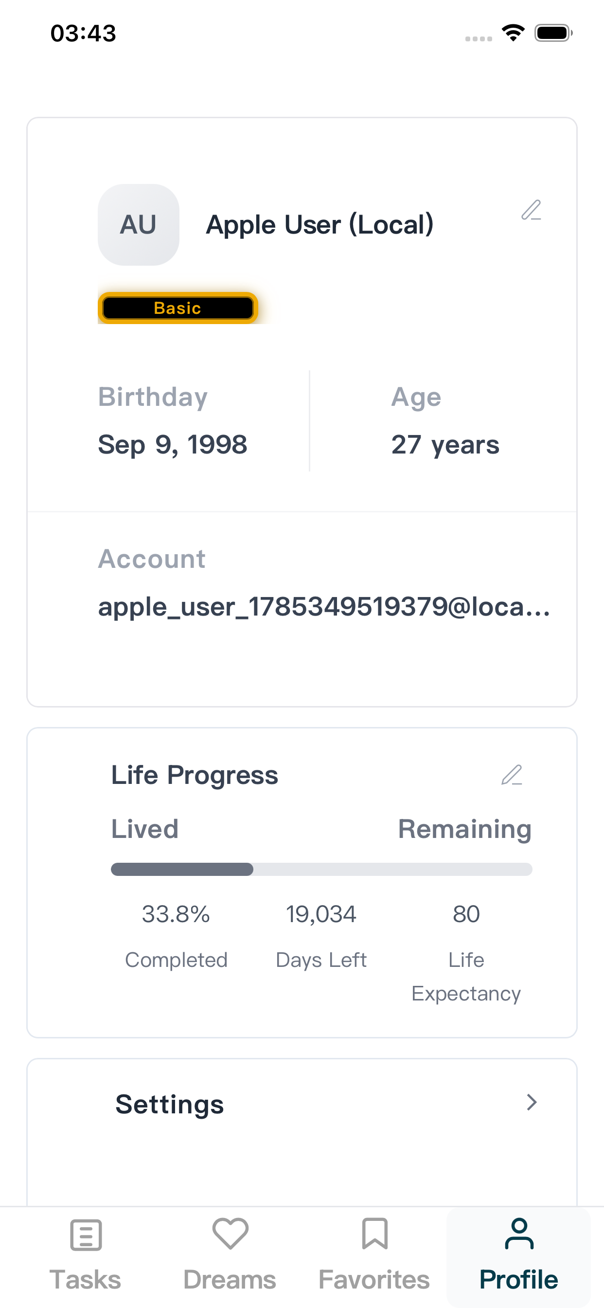 Profile Page