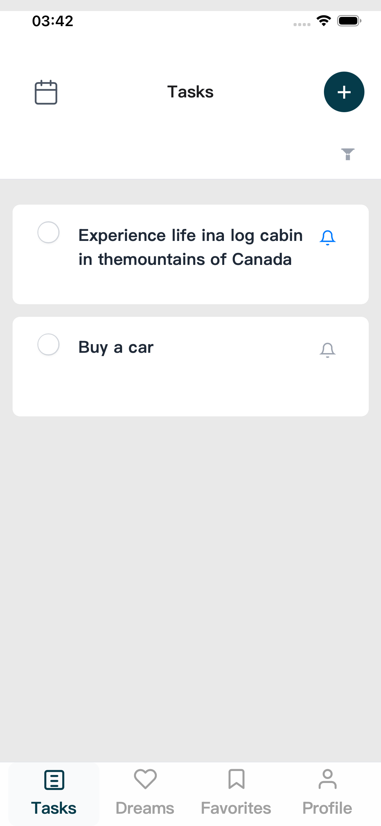 Tasks Page